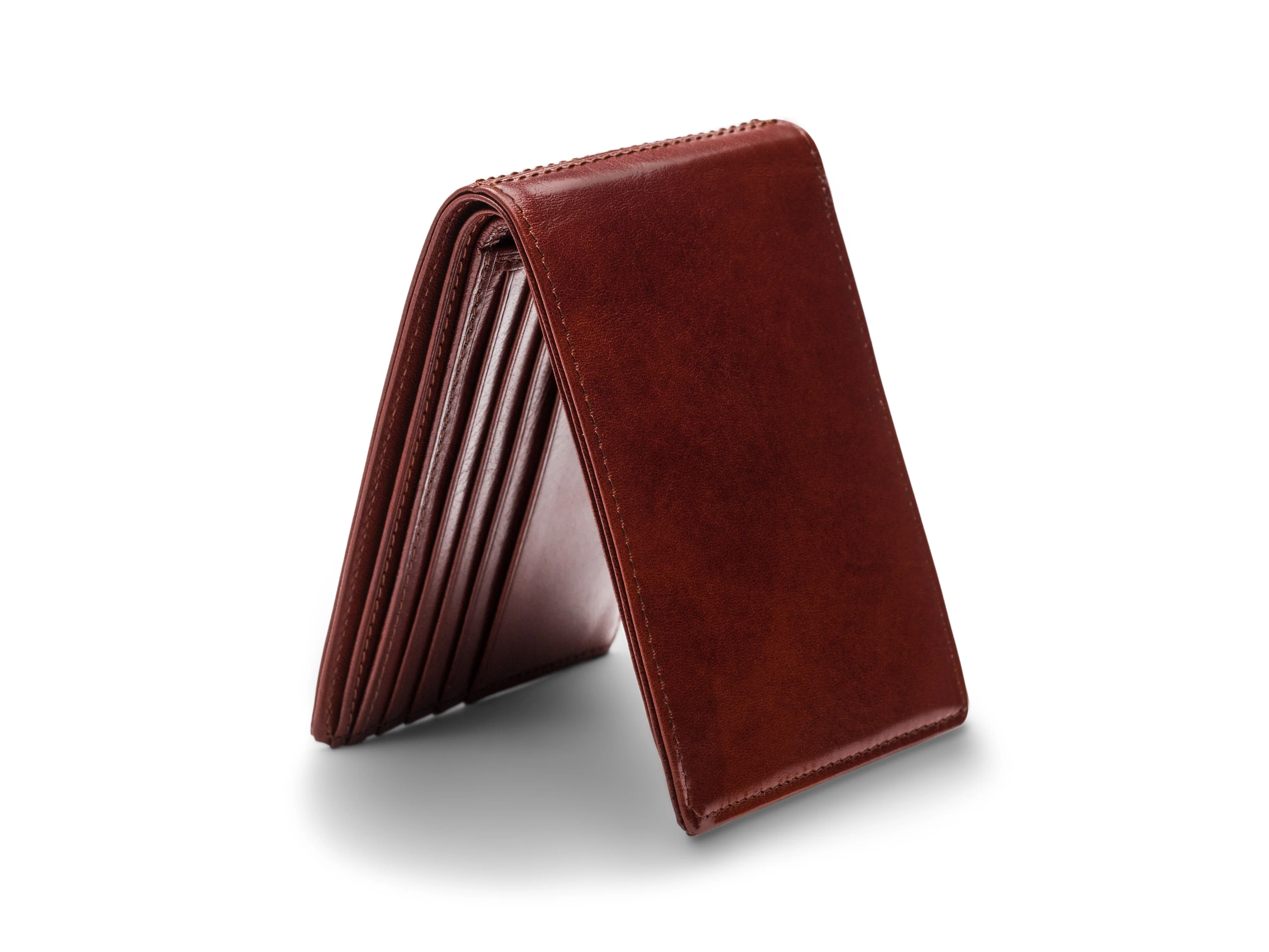 Old Leather 5 Pocket Wallet W/ I.D. - Image 2