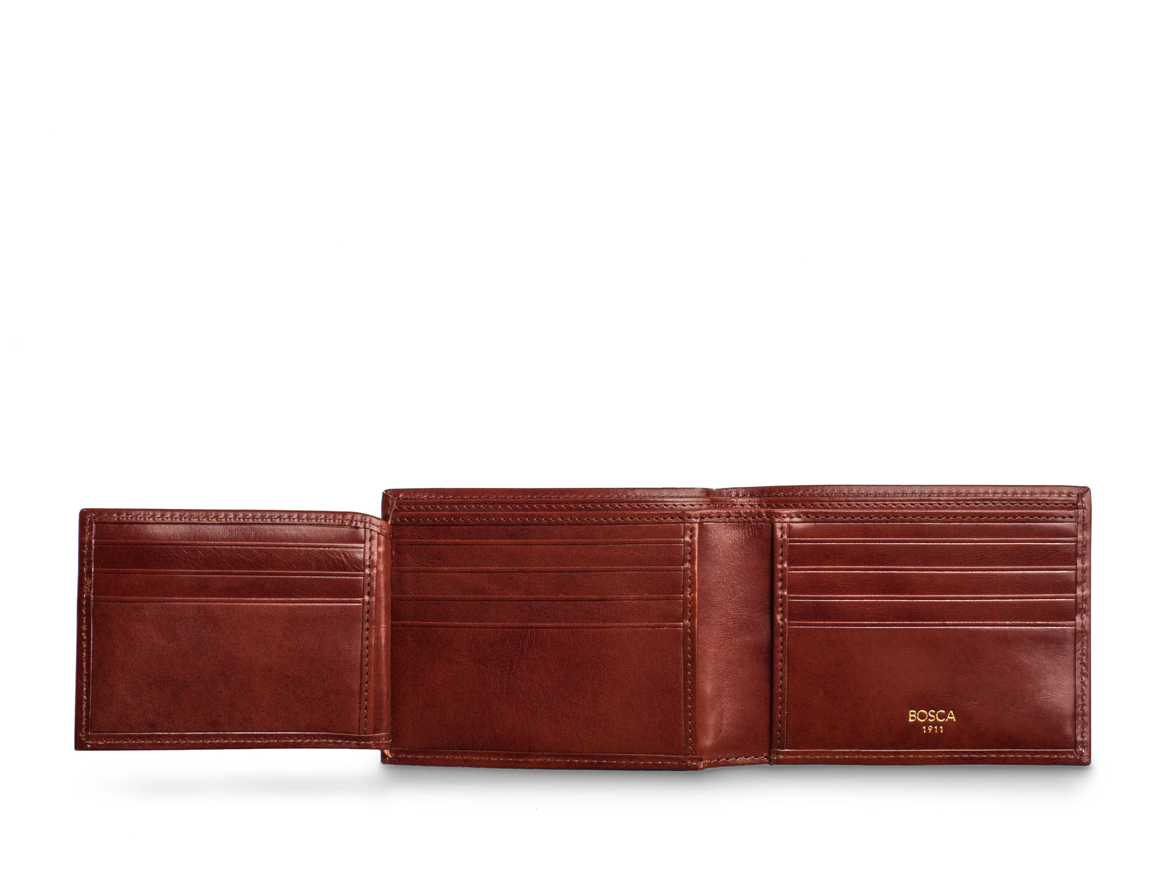 Old Leather Bifold With Card / I.D. Flap - Image 22
