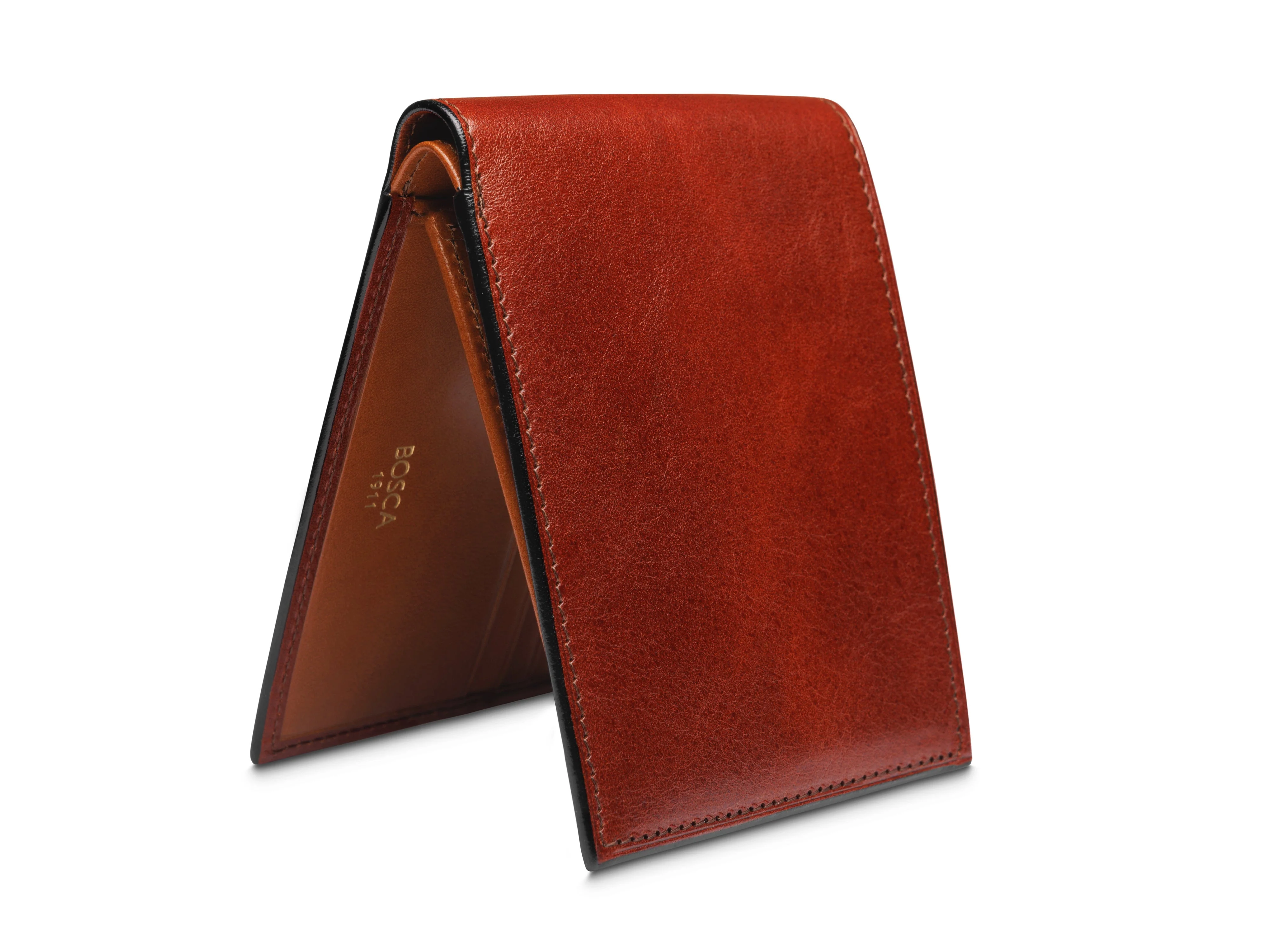 Contrast Old Leather Bifold w/ ID Flap - Image 5
