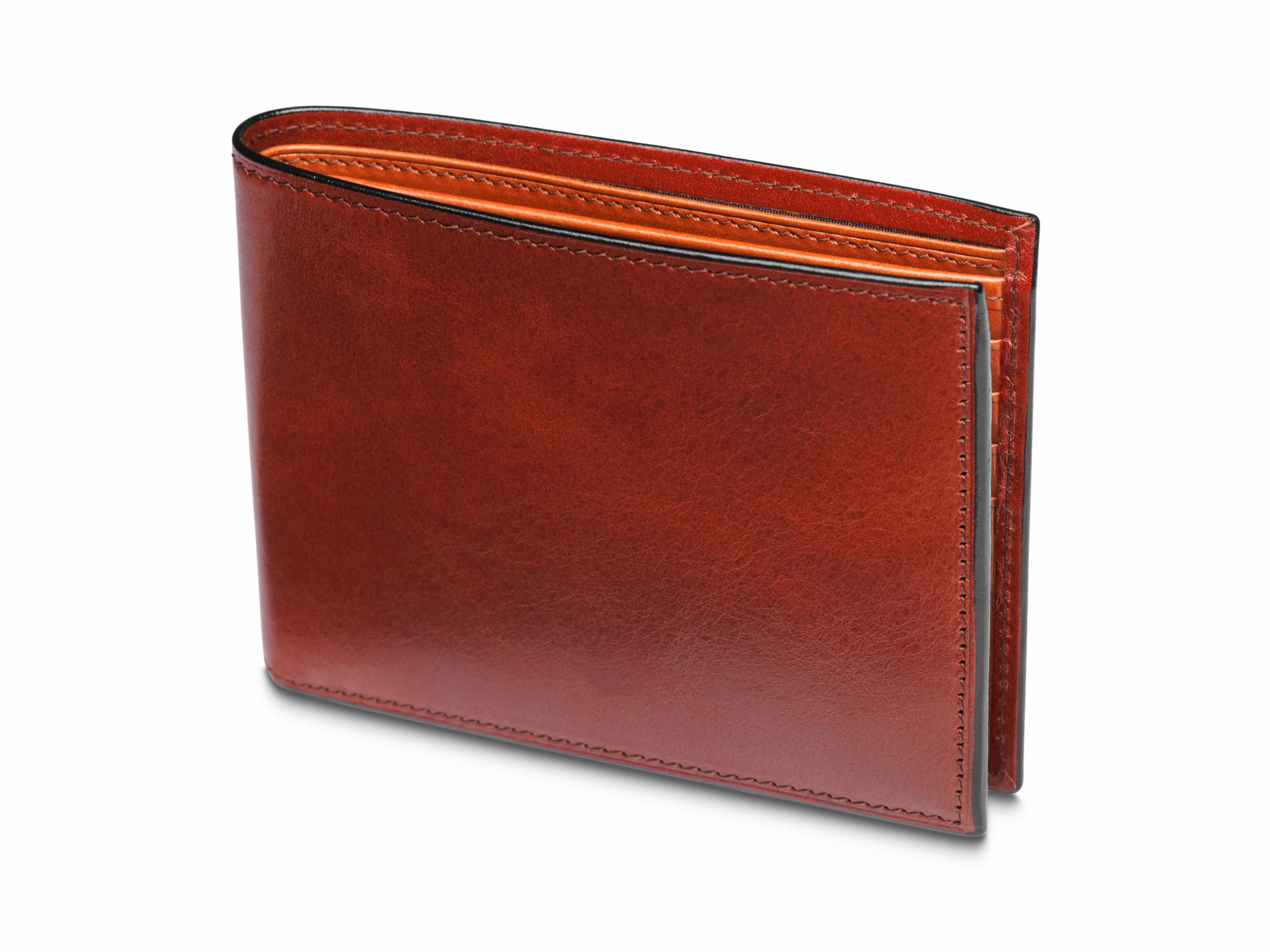 Contrast Old Leather Bifold w/ ID Flap - Image 7