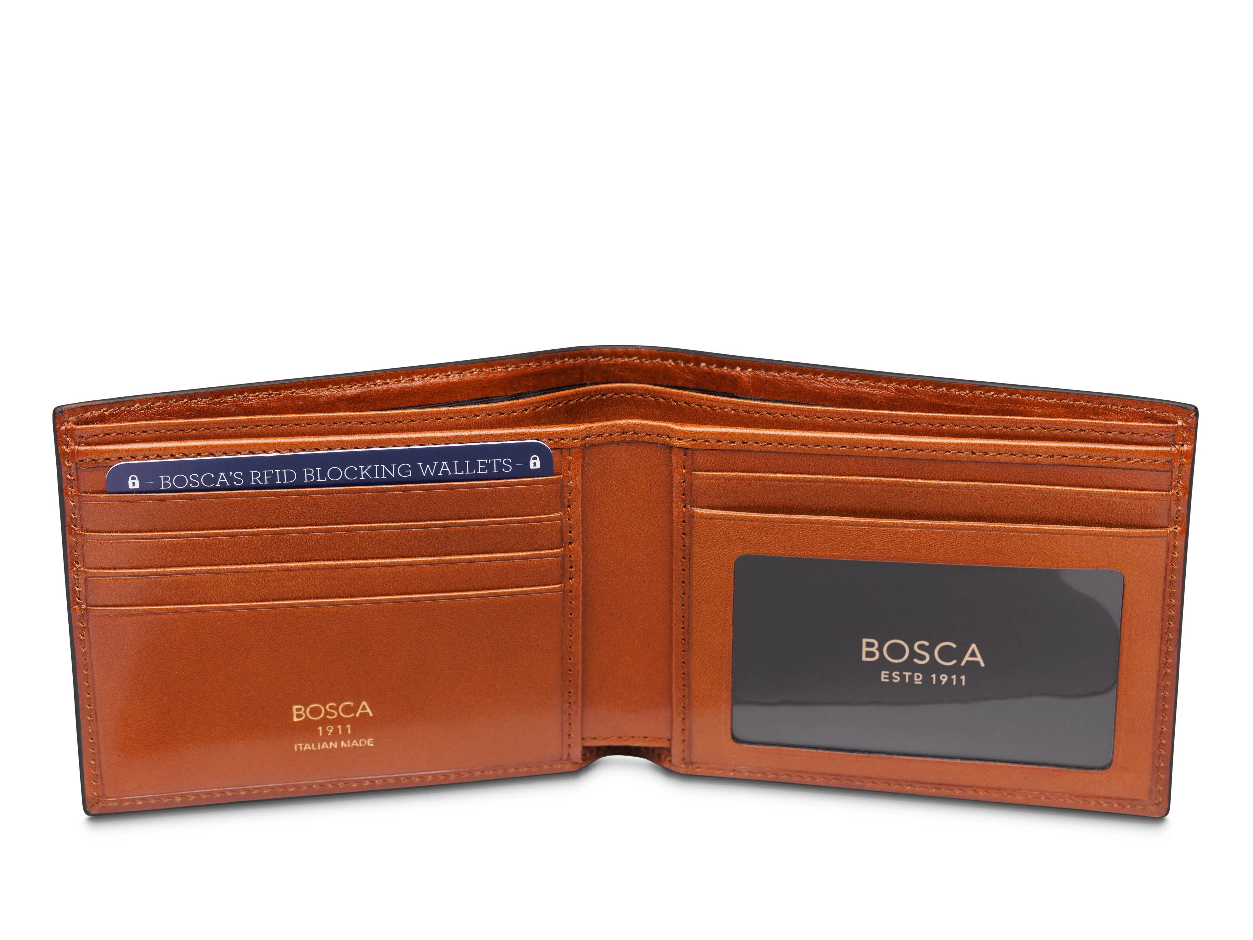 Contrast Old Leather Executive I.D. Wallet - Image 5
