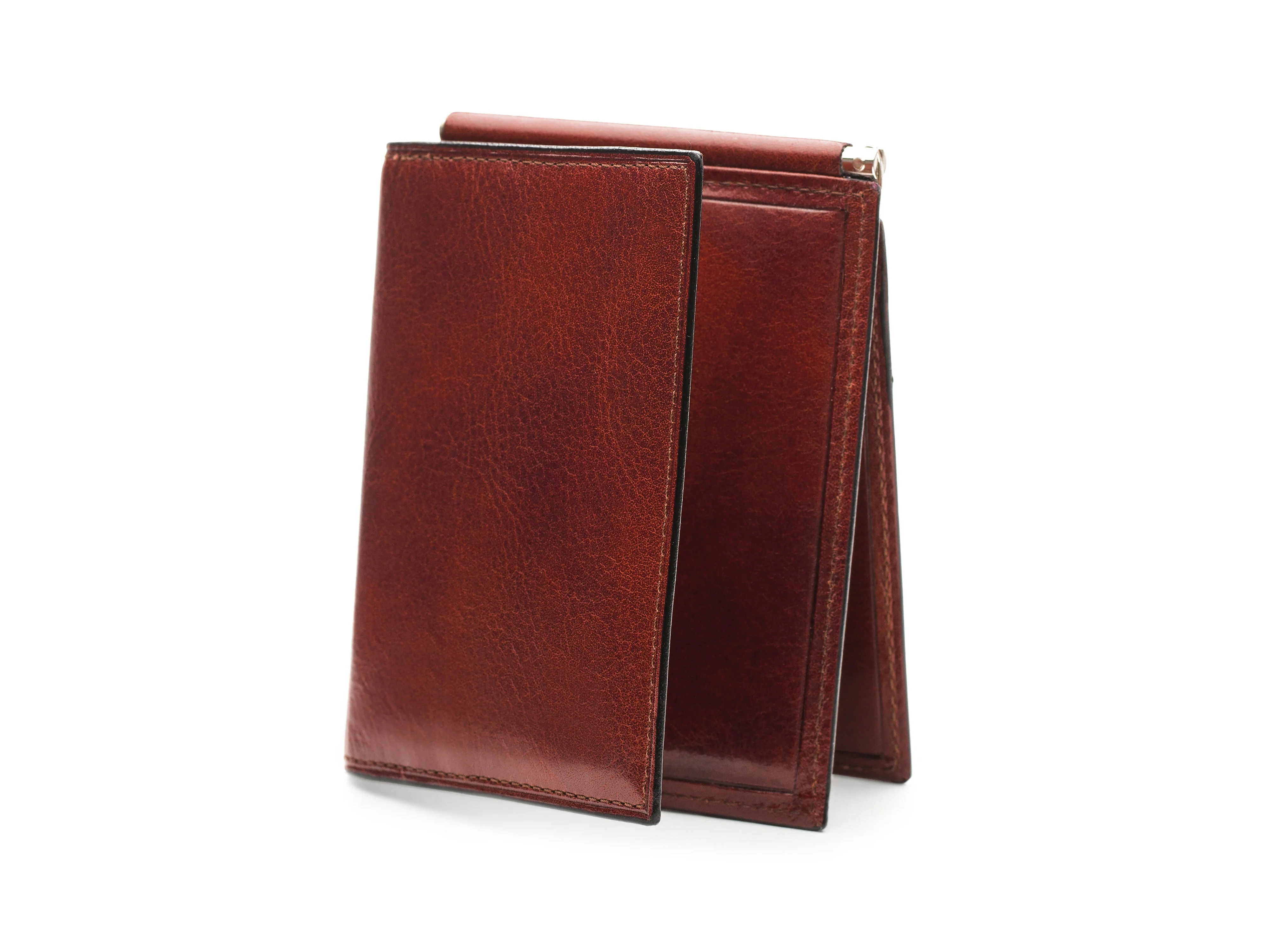 Old Leather Money Clip W/ Pocket - Image 12