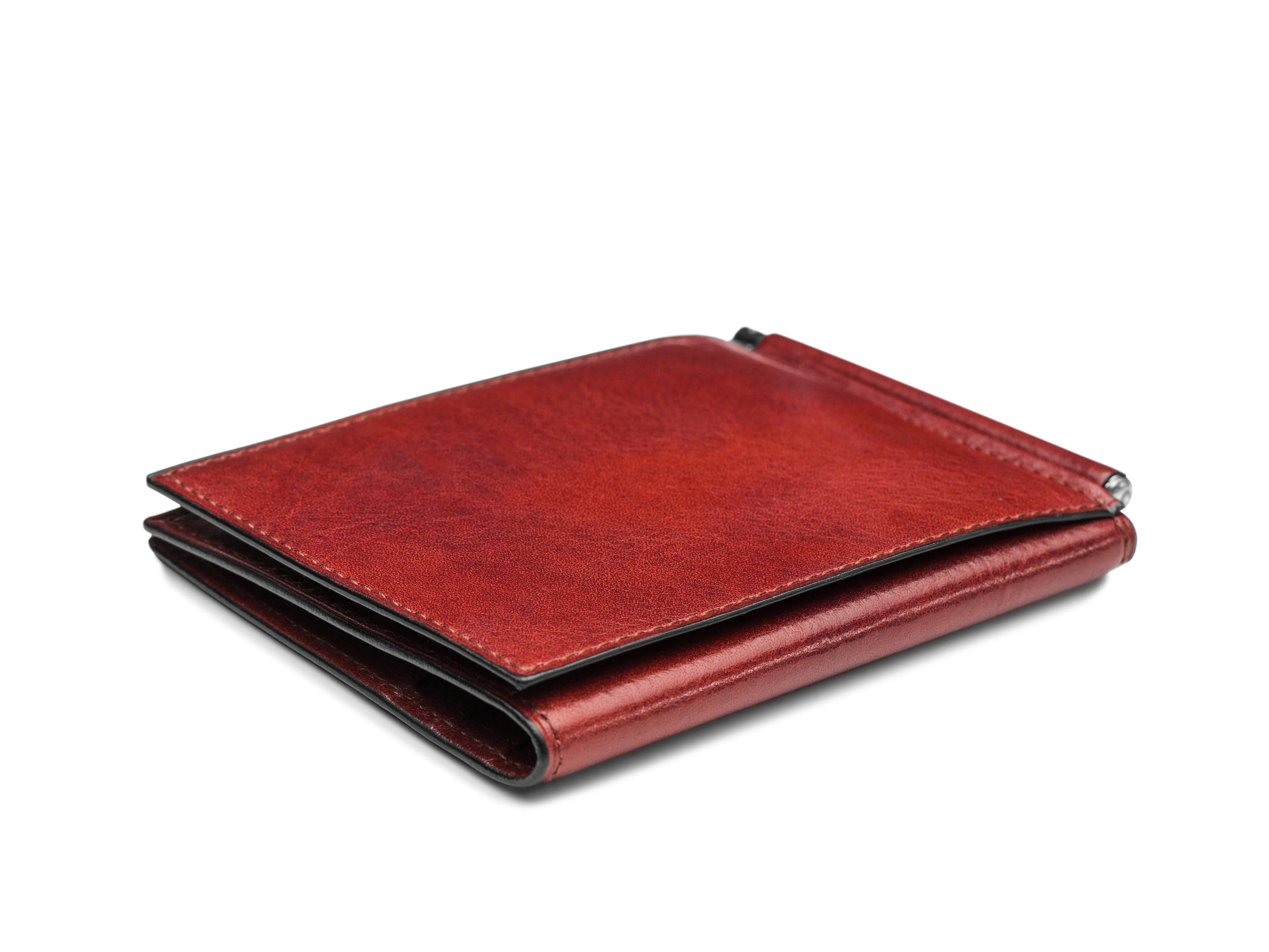 Old Leather Money Clip W/ Pocket - Image 15