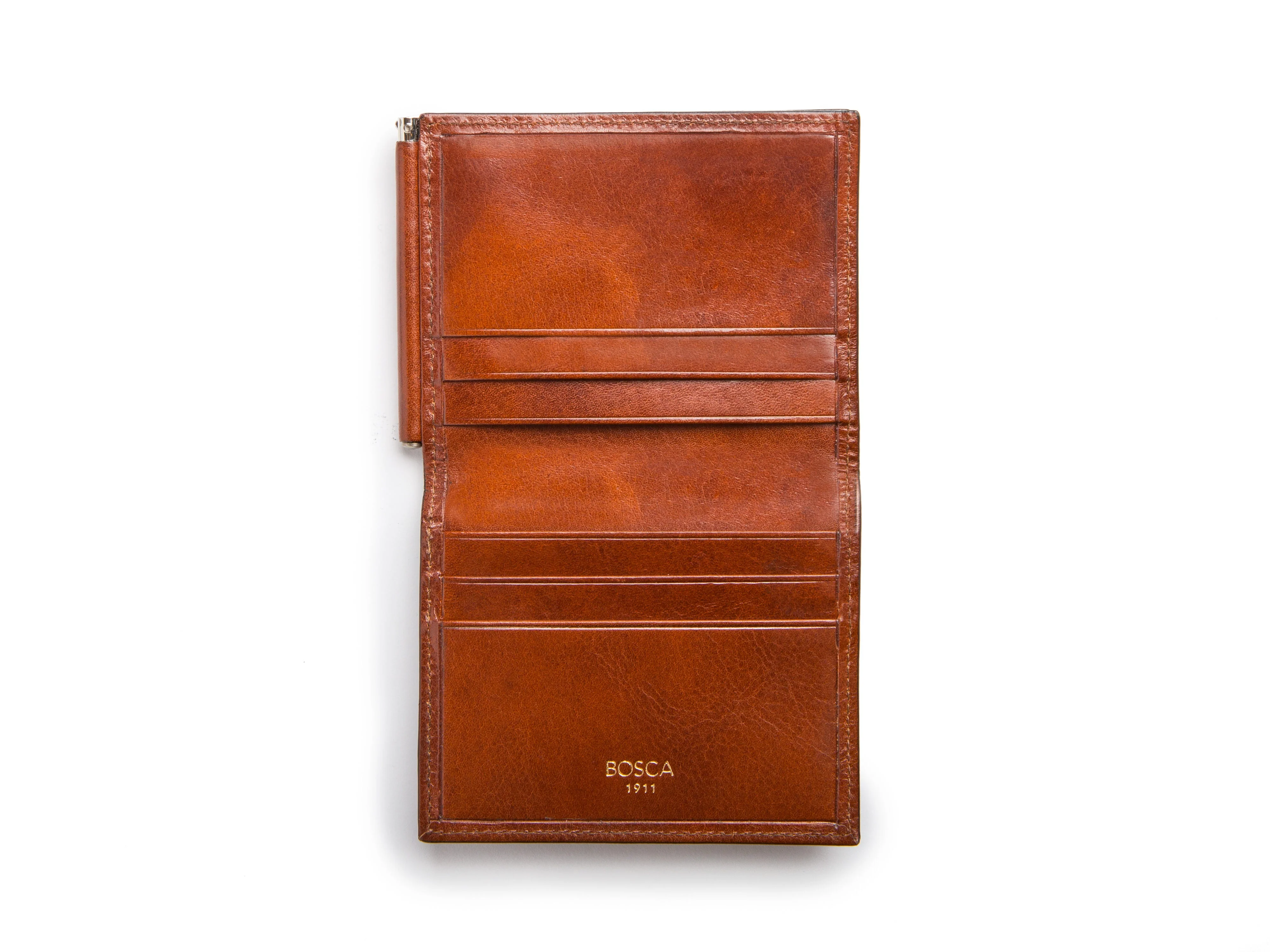 Old Leather Money Clip W/ Pocket - Image 6