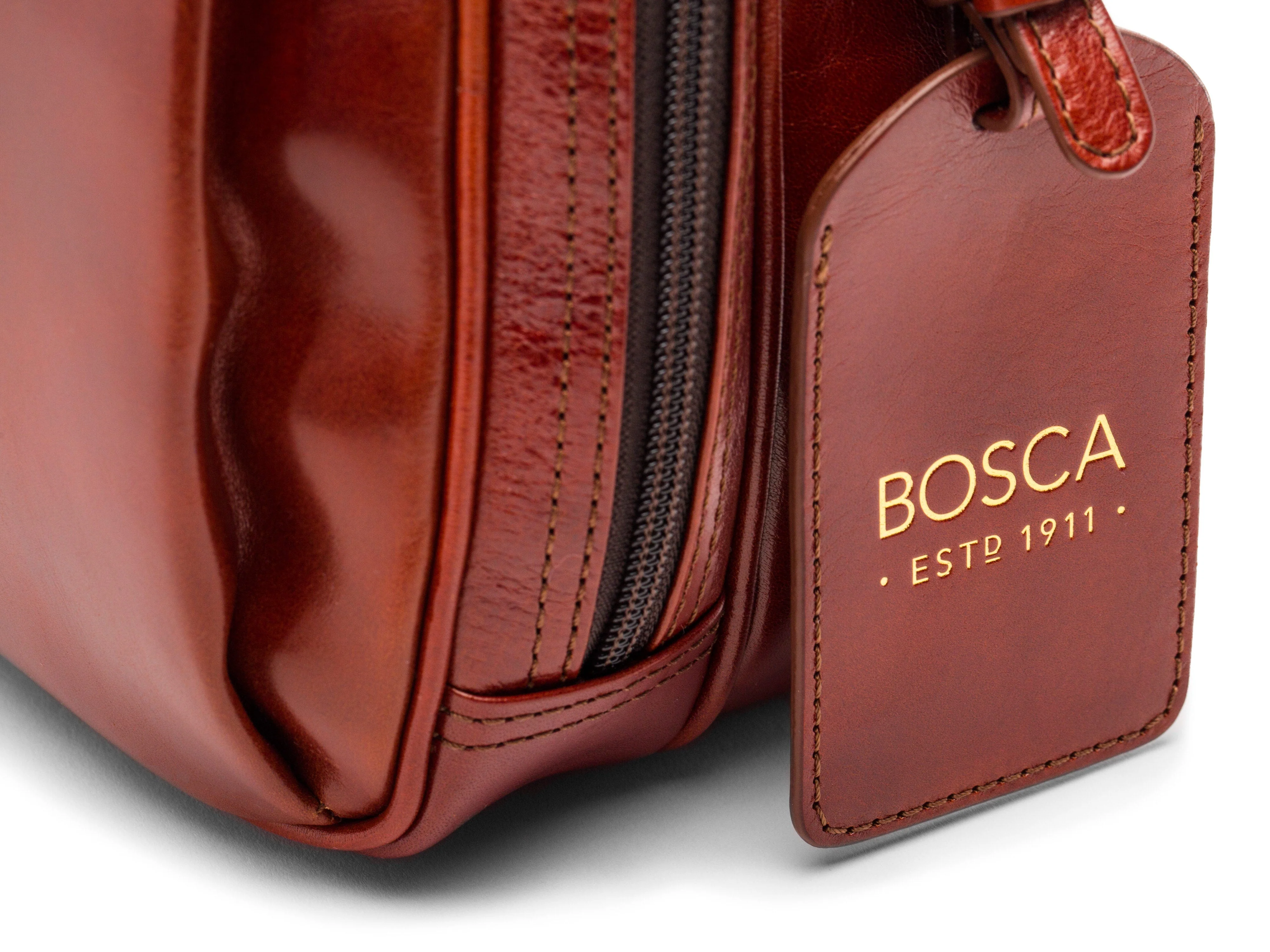 Old Leather Stringer Bag - Image 3